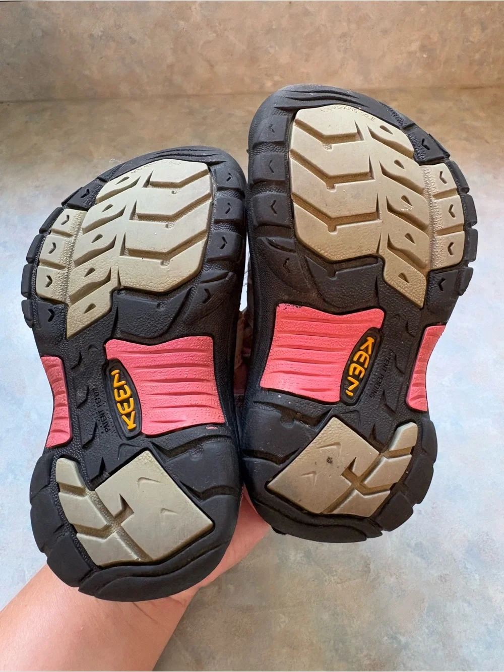 Keen Kids Gray and Pink Closed-Toe Hiking Sandals